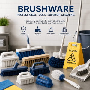 Professional commercial cleaning brushware and janitorial tools